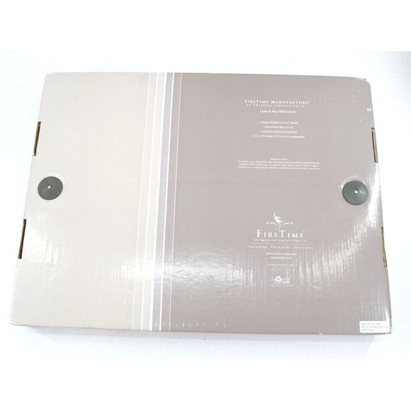 Love Frame and Wall Clock  11H x 17W x‎ 1 1/2D  Aged Black/Brown - Picture 4 of 6